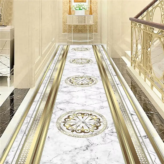 Tapis de couloir Long de luxe doré