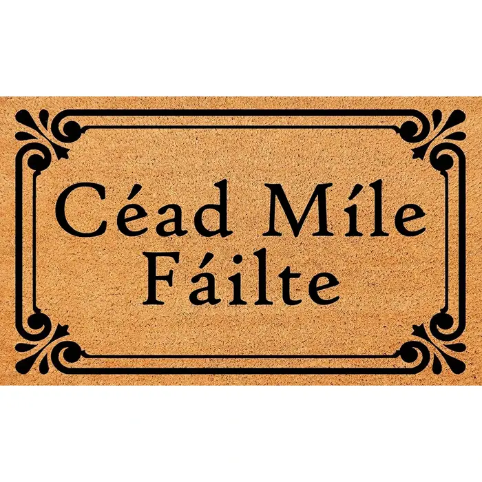 Céad Misle Failailte paillasson irlandais extérieur antidérapant cuisine tapis de sol Garage bienven