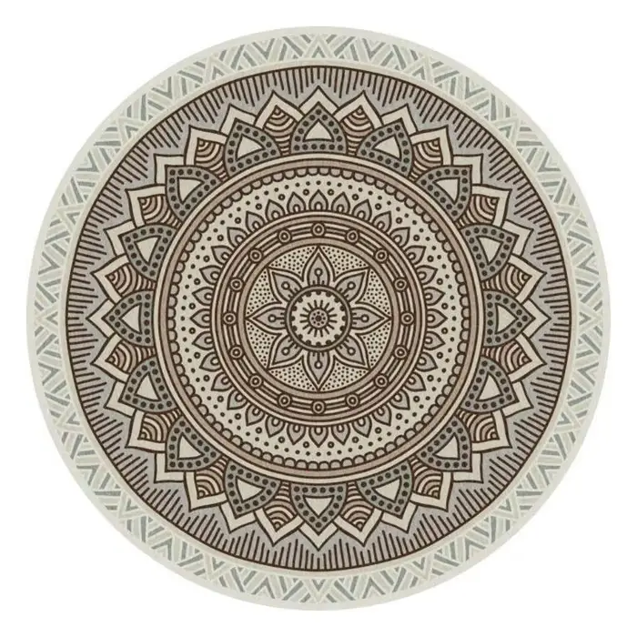 Tapis rond en Imitation laine
