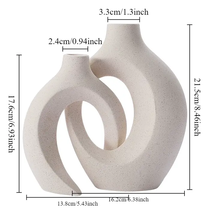 Vase en céramique moderne nordique creux