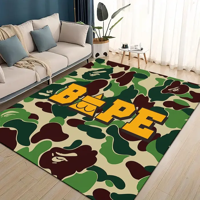 Nouveau style 2025 – Tapis de dessin animé B-BAPE pour salon, chambre, décoration intérieure, tapis