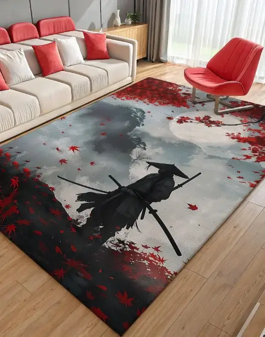 Tapis à motif samouraï