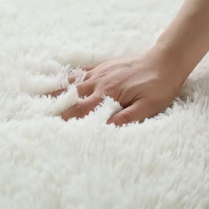 Tapis de hall moelleux blanc