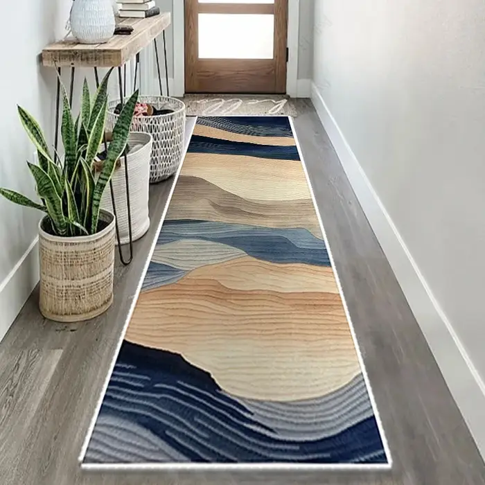 Tapis de couloir Long Oriental rouge, antidérapant, facile à nettoyer, pour allée d'hôtel, lavable, 