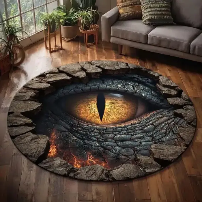 Tapis rond 2D Dragon Eye Cave