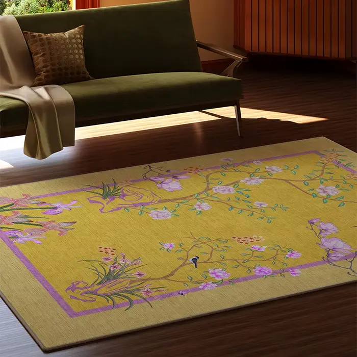 Tapis de style rétro pour chambre à coucher