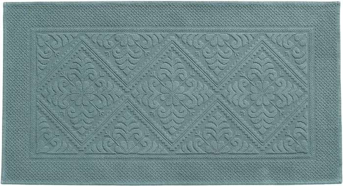 Tapis de bain uni Enzo Vert de gris 70 x 140