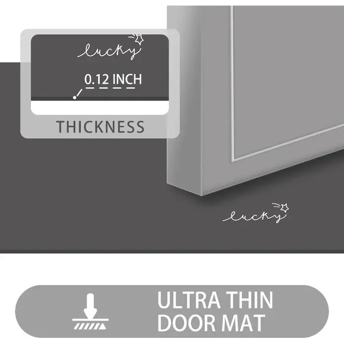 Tapis de porte ultra fin, pour cuisine, salle de bain, toilettes, extérieur, antidérapant, résistant à la saleté, absorbant, séchage rapide, lavable en machine
