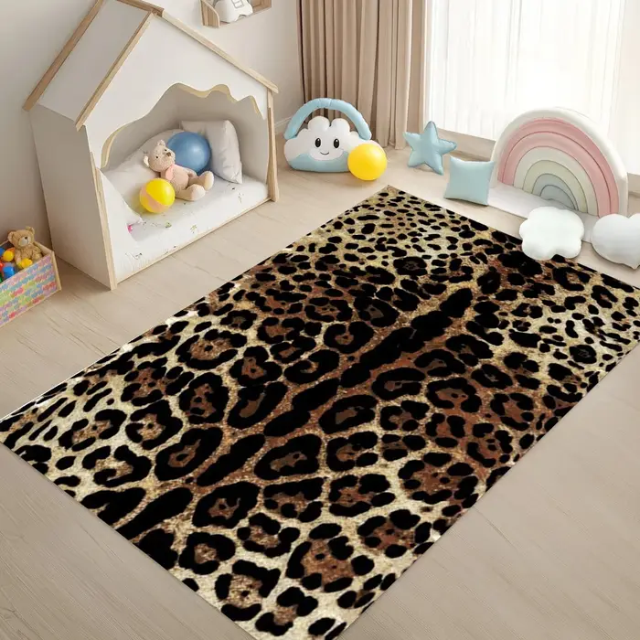Tapis imprimé léopard, pour canapé, chaise, salon, chambre à coucher, tapis de jeu pour enfants, ant