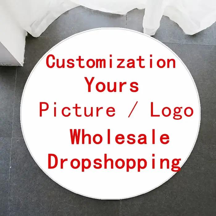 Tapis anti-aldes circulaire personnalisé avec logo pour la maison