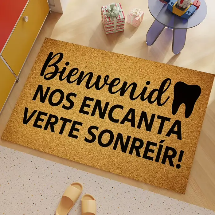Bienvenidos Nos Encanta Verte Sonreir espagnol en caoutchouc salle de bain cuisine tapis jardin Garage porte