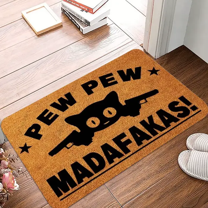 MADAFAKAS tapis motif tapis extérieur antidérapant facile à nettoyer chat tapis résistant paillasson