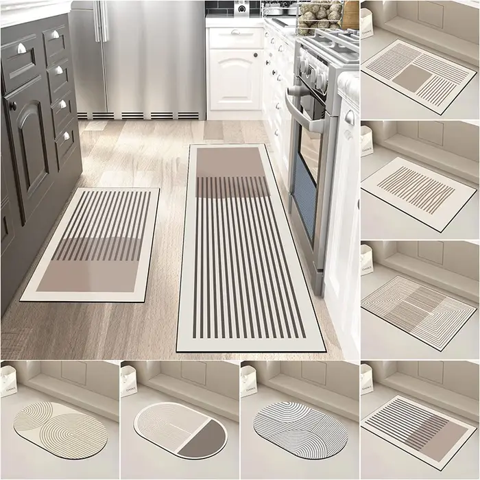 Tapis de cuisine super absorbant en diatomite