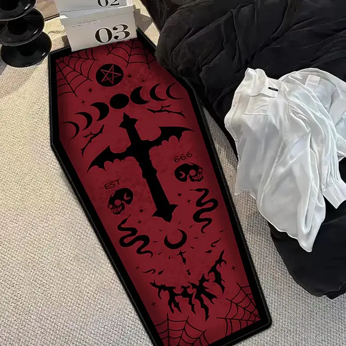 Tapis de Style gothique pour chambre à coucher, cercueil sanglant Mary, tapis de sol d'halloween pou