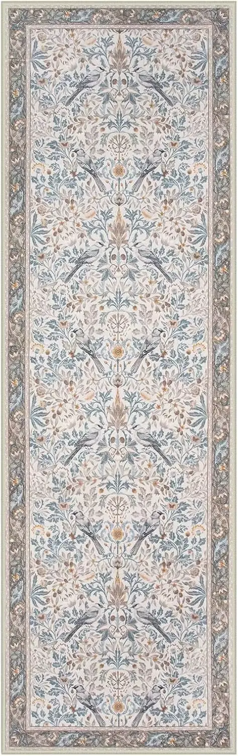 Tapis de couloir floral doux, botanique, intérieur, chambre à coucher, tapis de sol antidérapant, la