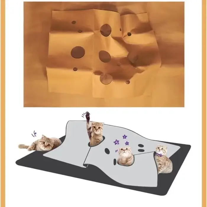 Tapis d'activités pliable pour chat