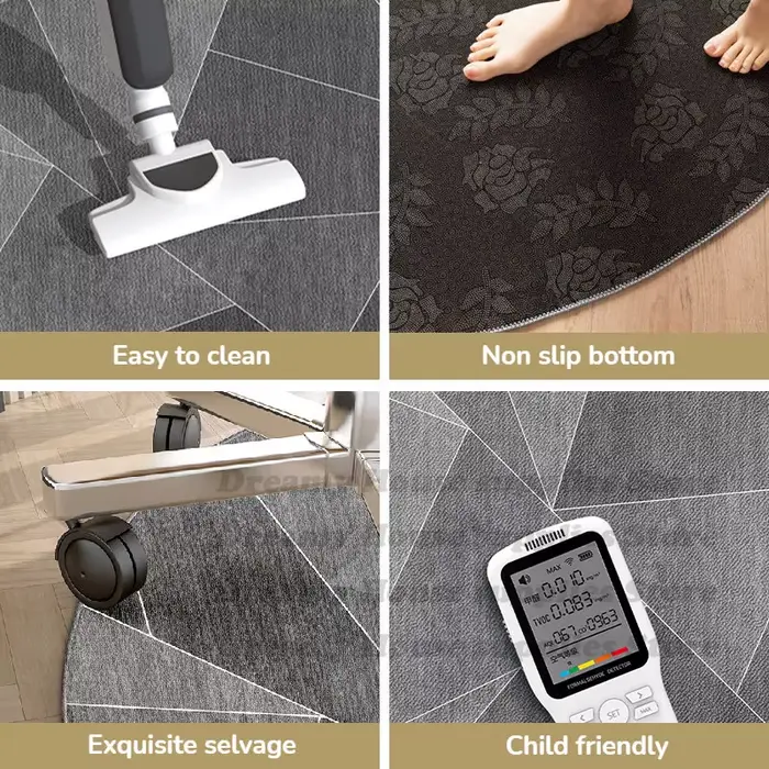 Tapis ronds pour chaise pivotante