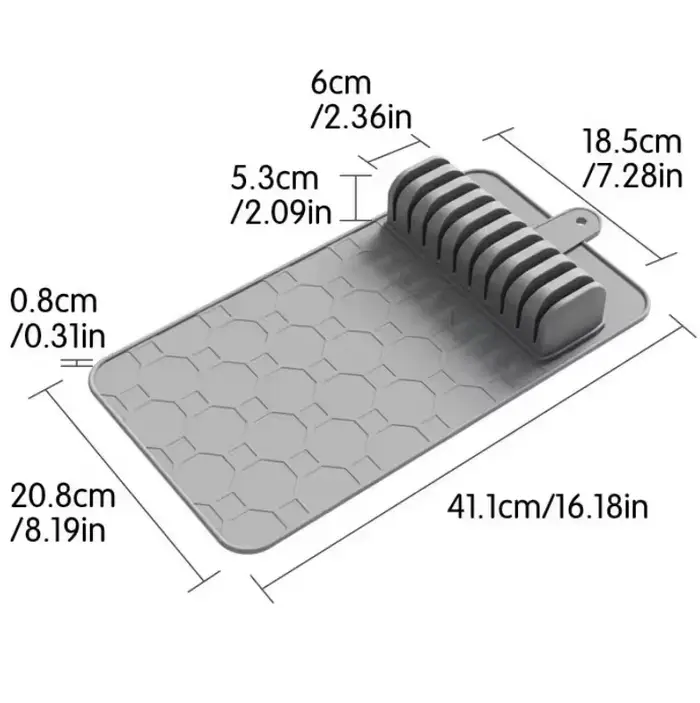 Tapis à couteaux antidérapant à prise souple