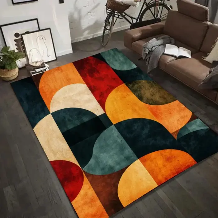 Tapis géométrique Art Déco VIKAMA, tapis à motifs abstraits pour salon, chambre à coucher, décoration intérieure ​