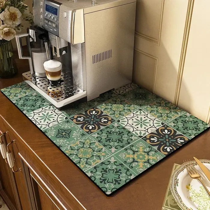 Tapis cuisine Égouttoir Absorbant pour le vaccage de la Vaisselle