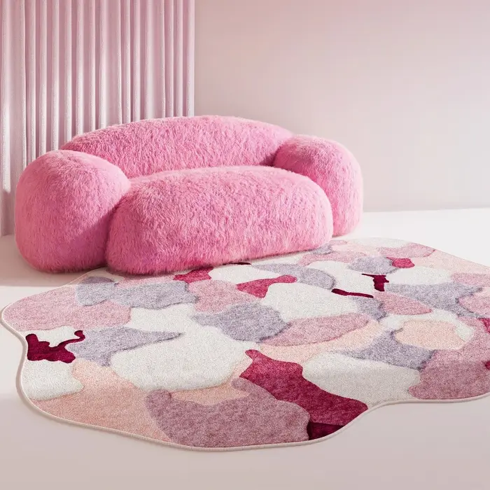 Tapis de décoration de chambre à coucher de formes irrégulières