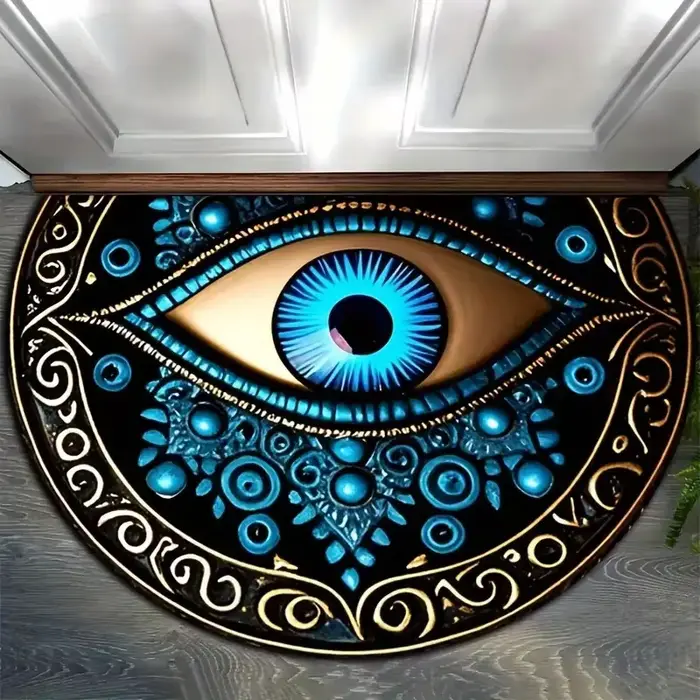 VIKAMA Tapis de bienvenue rétro américain – Convient aux halls d'entrée, aux balcons, antidérapant et absorbant l'eau, décoration de la maison