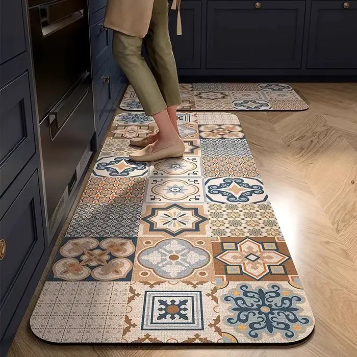 Tapis de sol de cuisine français en terre de diatomée