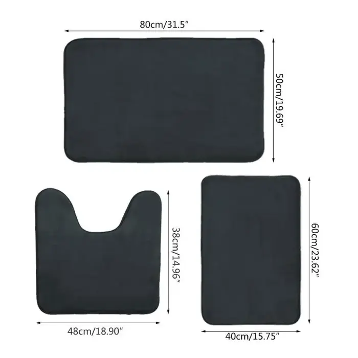 Ensemble G6KF 3 tapis salle bain