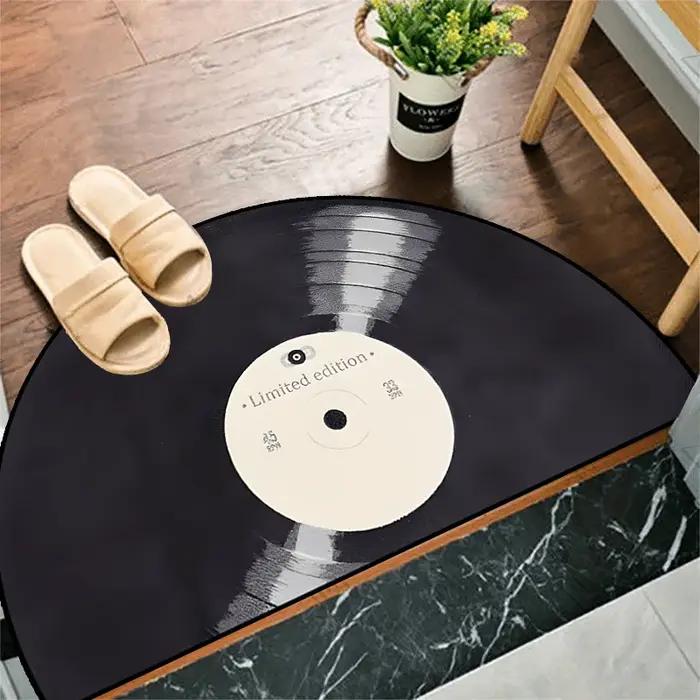 Tapis en forme de disque vinyle demi-cercle VIKAMA