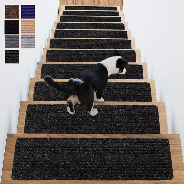 1 pièce Tapis d'escalier antidérapant lavable 20cm x 100cm pour marches extérieures