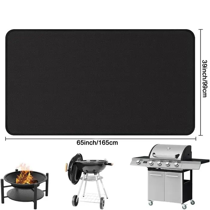 Tapis ignifuge pour barbecue extérieur