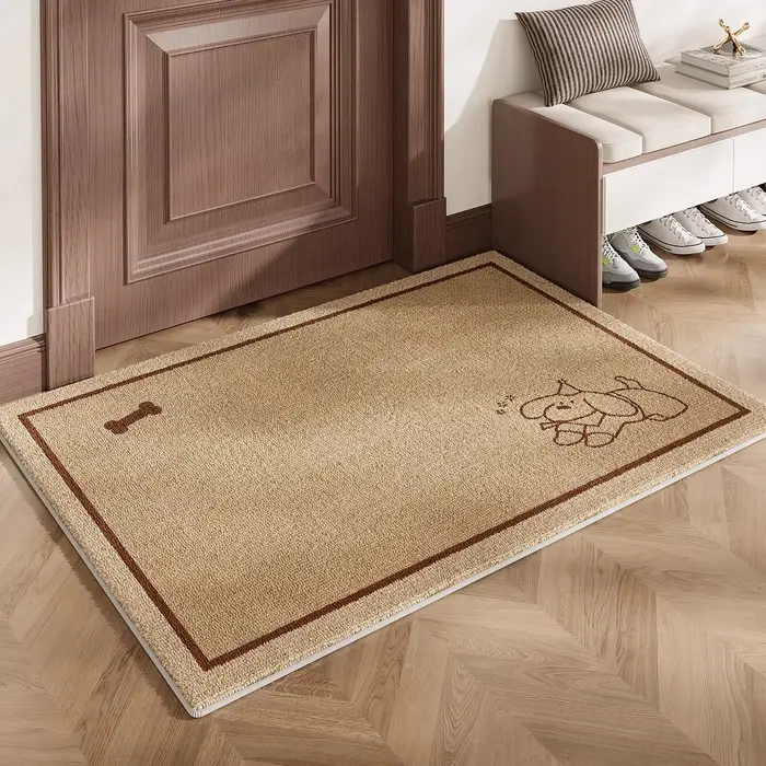 VIKAMA Tapis d'entrée minimaliste résistant à l'usure et aux taches