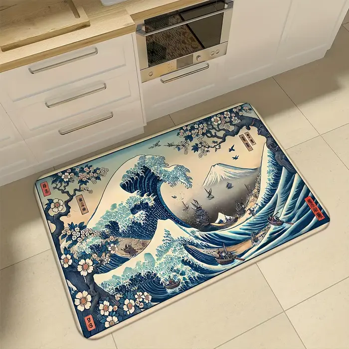 VIKAMA – tapis rétro japonais Ukiyo-e Wave