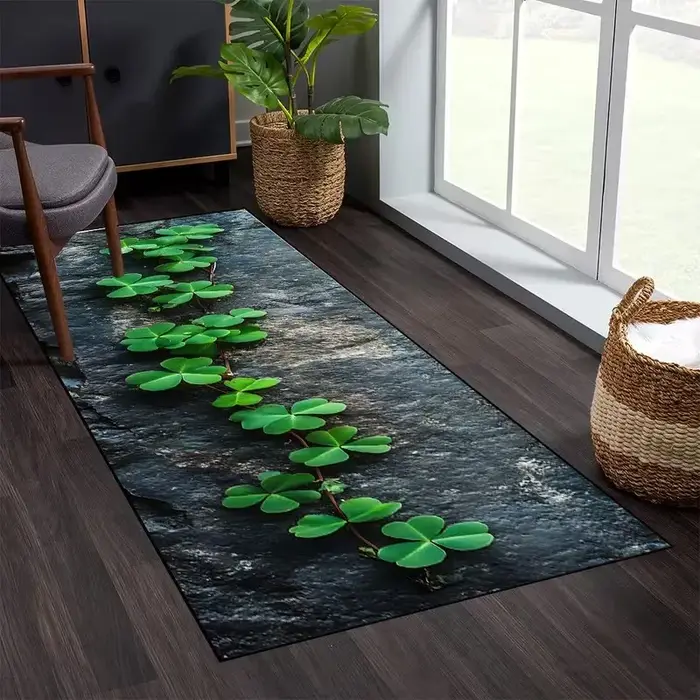 Tapis de sol long et doux antidérapant pour couloir