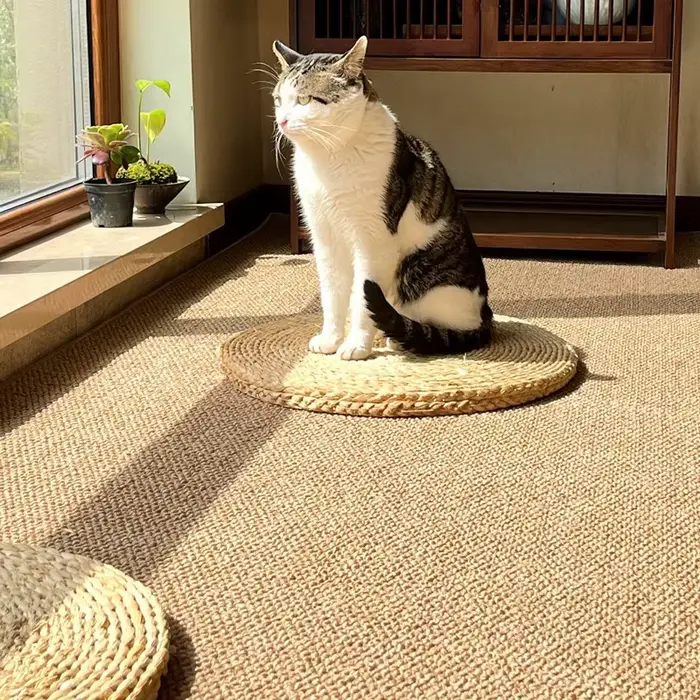 Tapis d'intérieur antidérapant en faux sisal