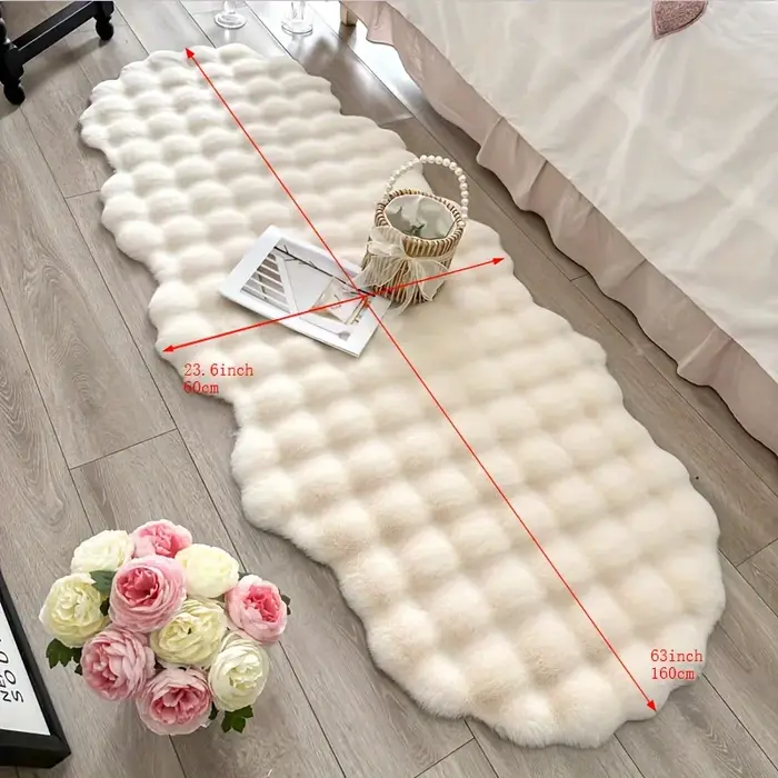 Tapis ovale en peluche doux
