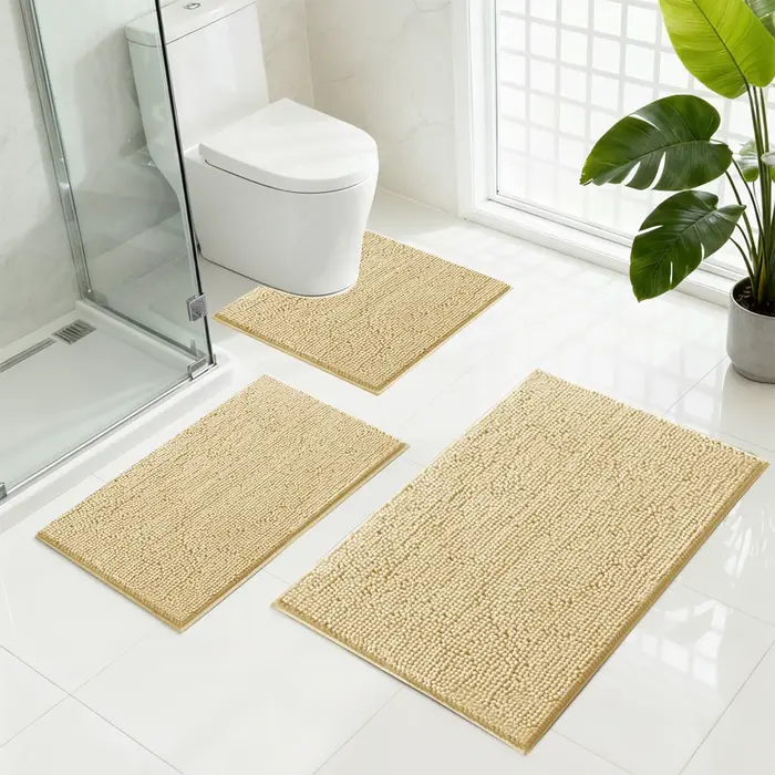 Ensemble de tapis de salle de bain absorbants