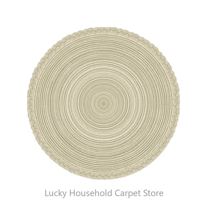 Tapis rond marocain pour chaise longue