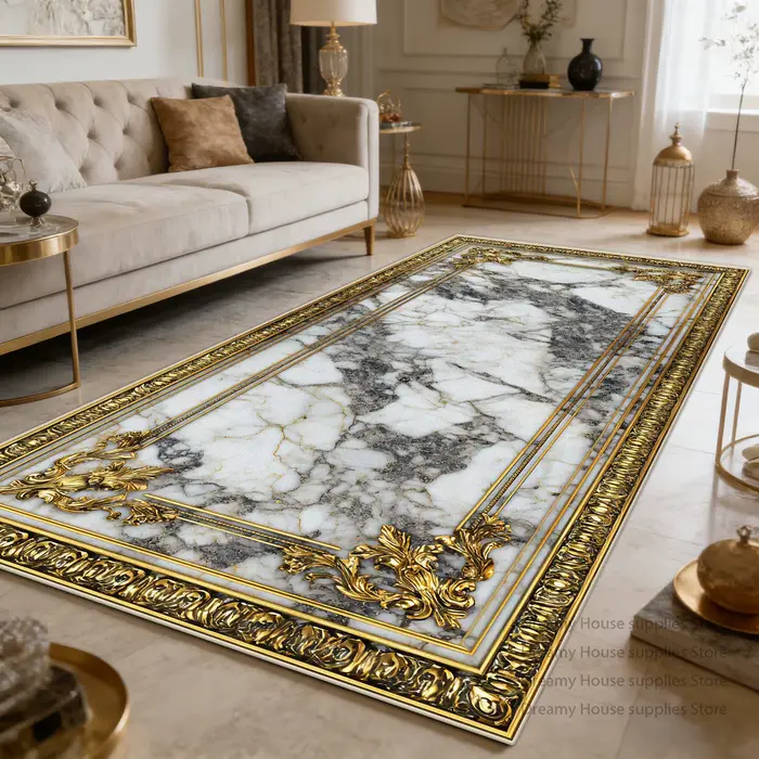 Tapis long en marbre de luxe