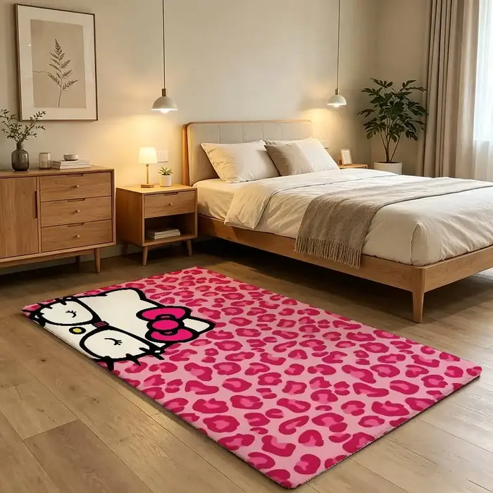 Tapis mignon K-hello-H-KittyS Kawaii, tapis antidérapant pour salle de bain, tapis de porte, tapis de décoration pour la maison, tapis d'entrée, résistant aux rayures