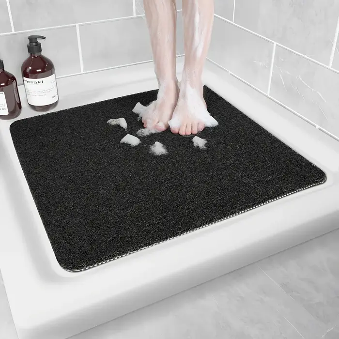 Tapis de douche/baignoire antidérapant et confortable en PVC