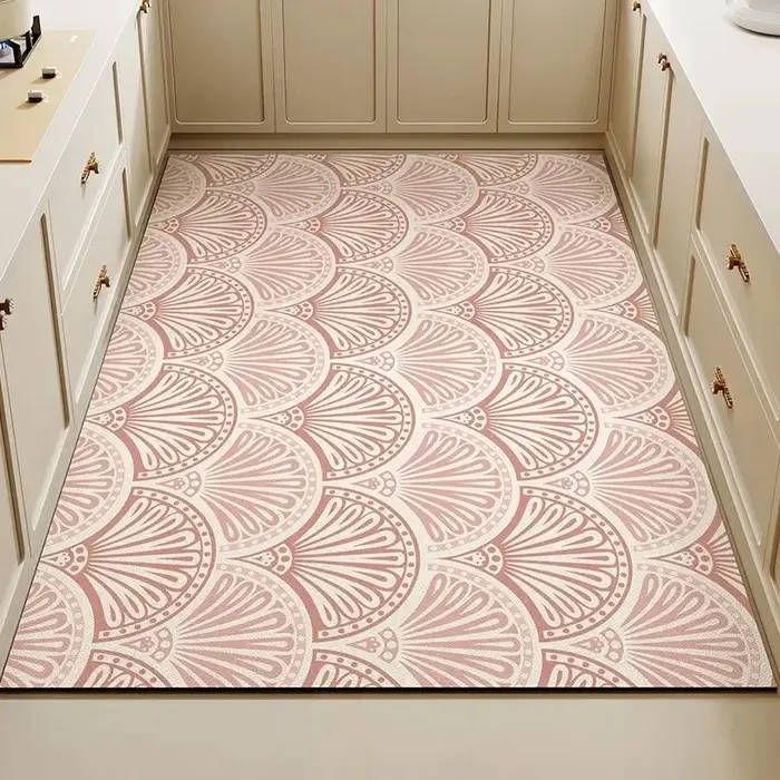Tapis de sol de cuisine à imprimé floral vintage