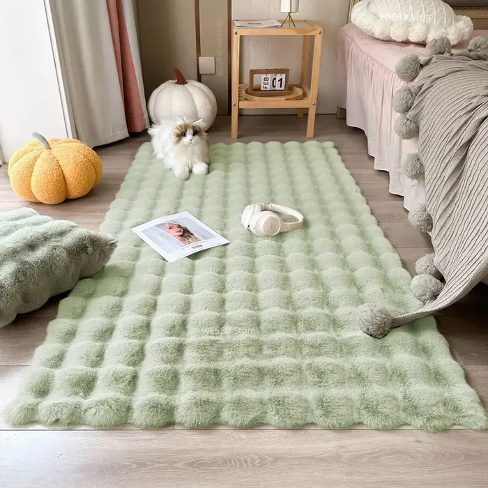 Tapis en Faux lapin pour chambre à coucher