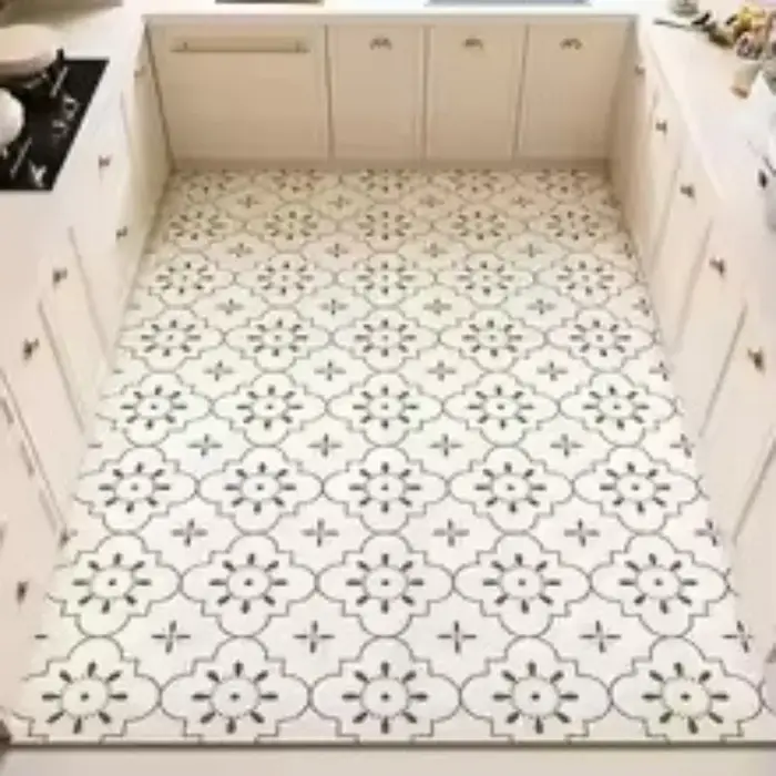 Tapis de sol pour cuisine, antidérapant, résistant à l'huile, facile à nettoyer, imperméable, grande