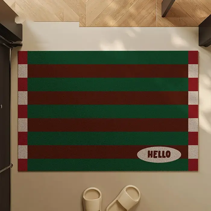 Tapis d'entrée de style américain en soie
