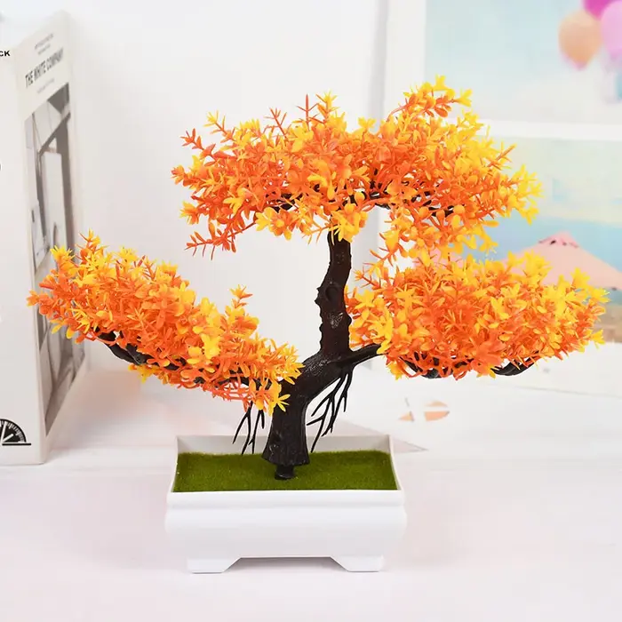 Plantes artificielles bonsaï, petit arbre, fausses fleurs, ornements en Pot pour la maison, décorati