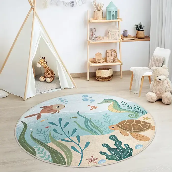 Tapis monde sous-marin vibrant