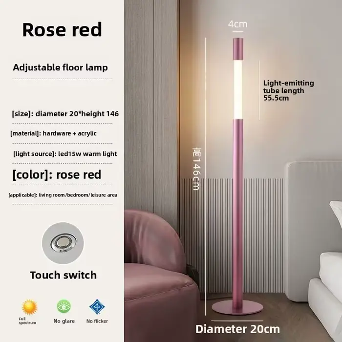 2025 Designer italien moderne Simple chambre salon lampadaire rétractable interrupteur tactile régla