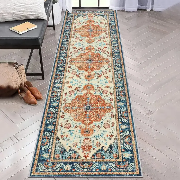 Tapis de couloir Boho, Style ethnique Vintage