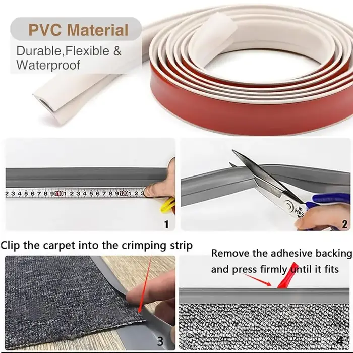 Bande de garniture de bord de tapis en PVC de haute qualité